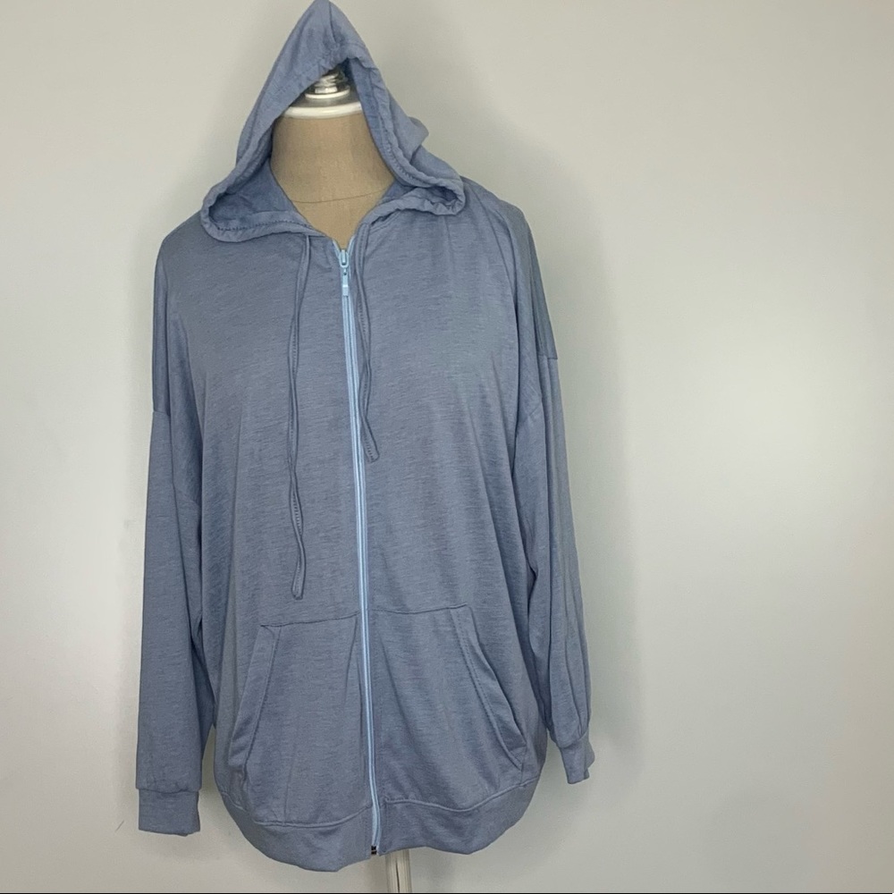 Lightweight full zipper hoodie
